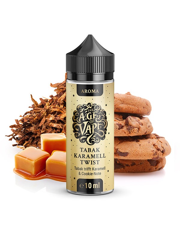 The Age of Vape - Tabak Karamell Twist - 0mg/ml 10...