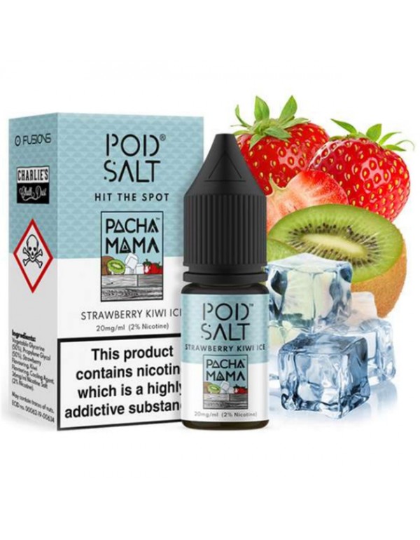 Pod Salt - Pacha Mama Strawberry Kiwi Ice - Nikoti...