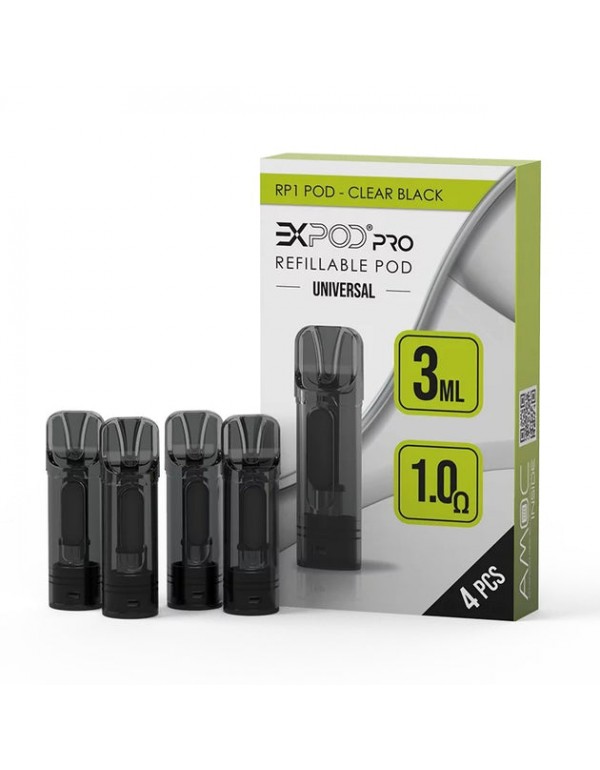 Expod Pro RP1 Elfa Refillable Pods Clear Black 1,0...