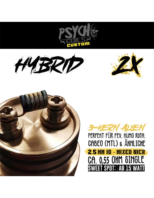 Psycho Coils - Hybrid - 3-Kern Alien - 2,5mm - Mix...