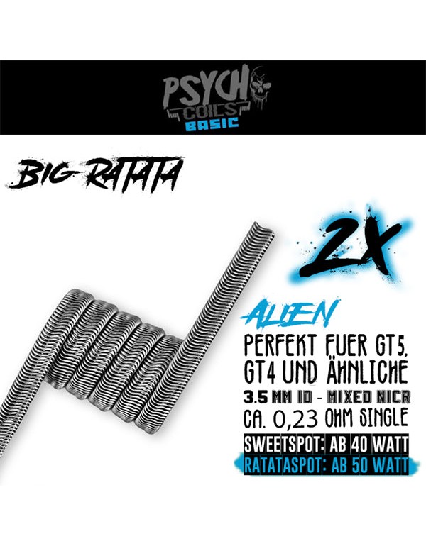 Psycho Coils - Big RaTaTa Coil - Alien - 3,5mm - M...