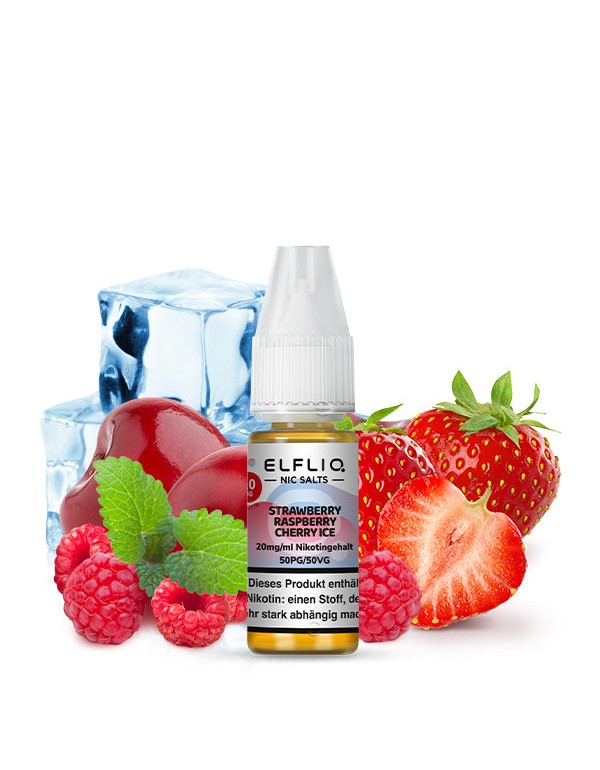 Elfliq - Strawberry Raspberry Cherry Ice - Nikotin...