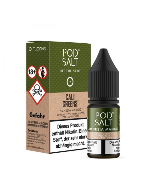 Pod Salt - Cali Greens Amnesia Mango - Nikotinsalz...