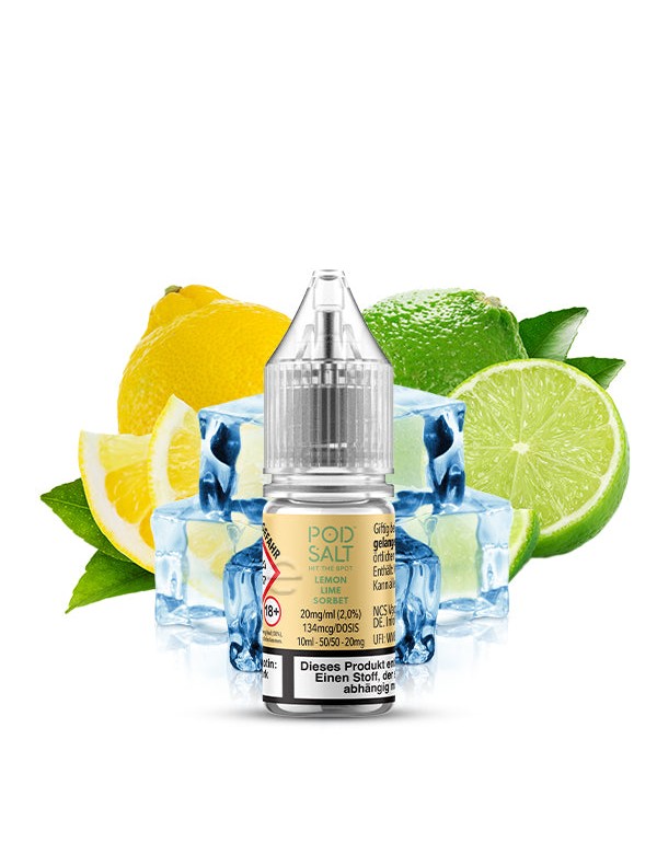 Pod Salt Xtra - Lemon Lime Sorbet - Nikotinsalz - ...