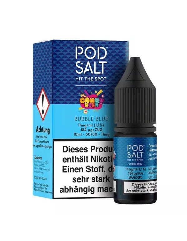 Pod Salt - Candy Rush Bubble Blue - Nikotinsalz - ...