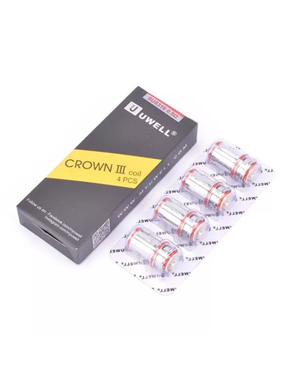 Uwell - Crown 3 Parallel SUS316 Heads 0,25 Ohm (4 ...